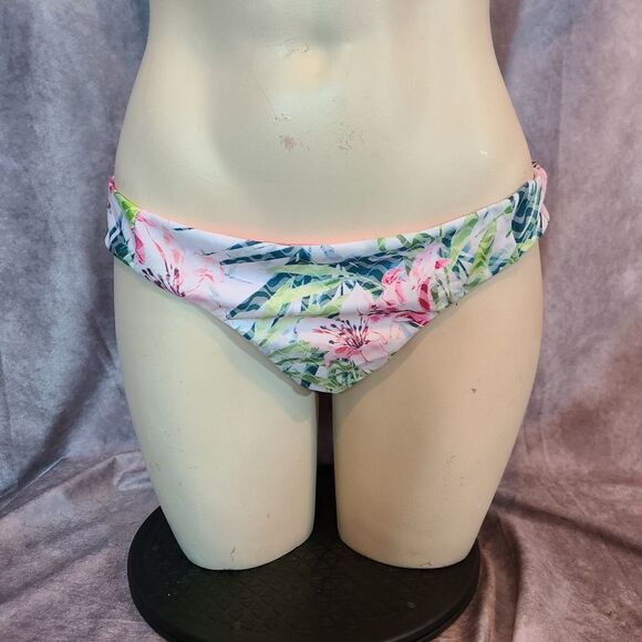 Becca Tropical Palm Print Bikini Bottoms Size Medium - Picture 2 of 4